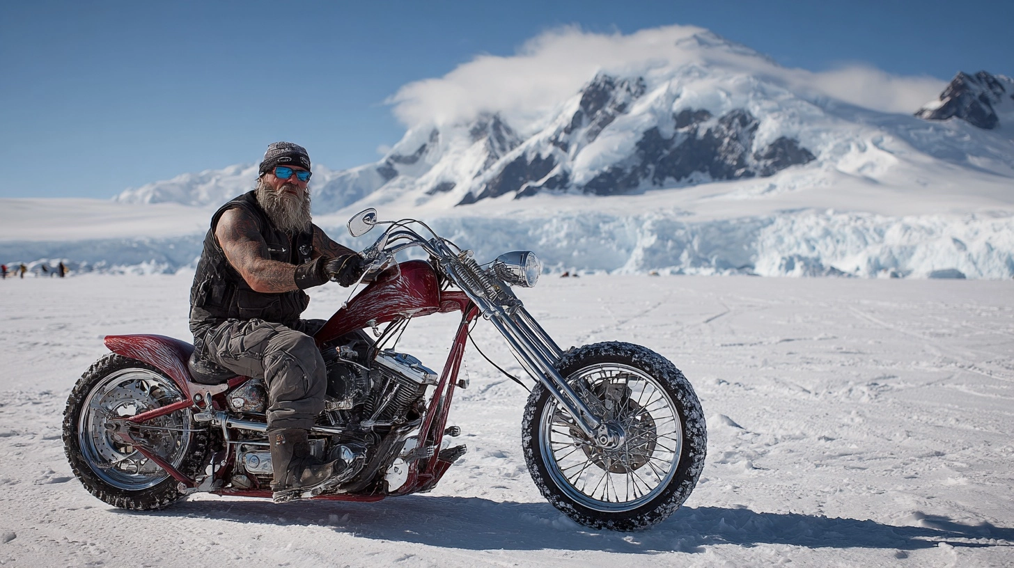 Photo american chopper skis redneck antarctica