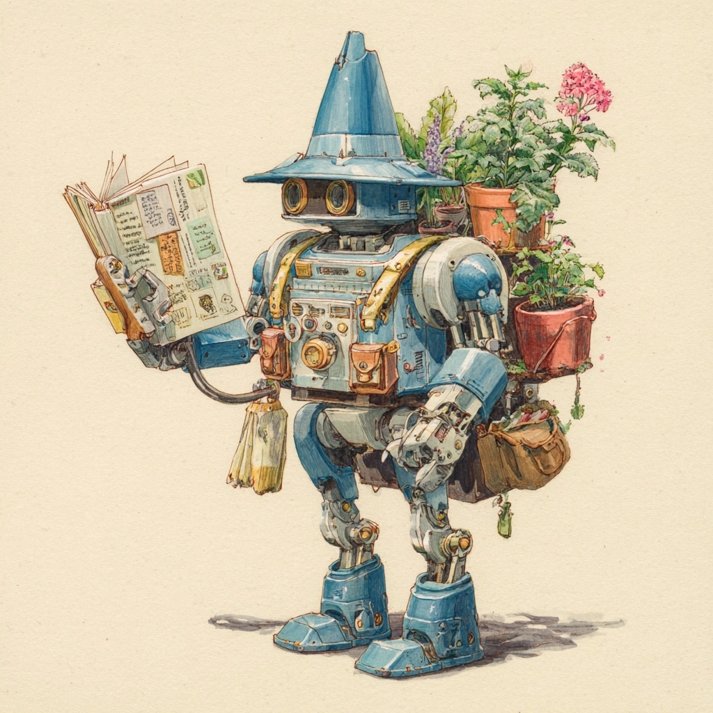 Robot botanist, by Richard scarry