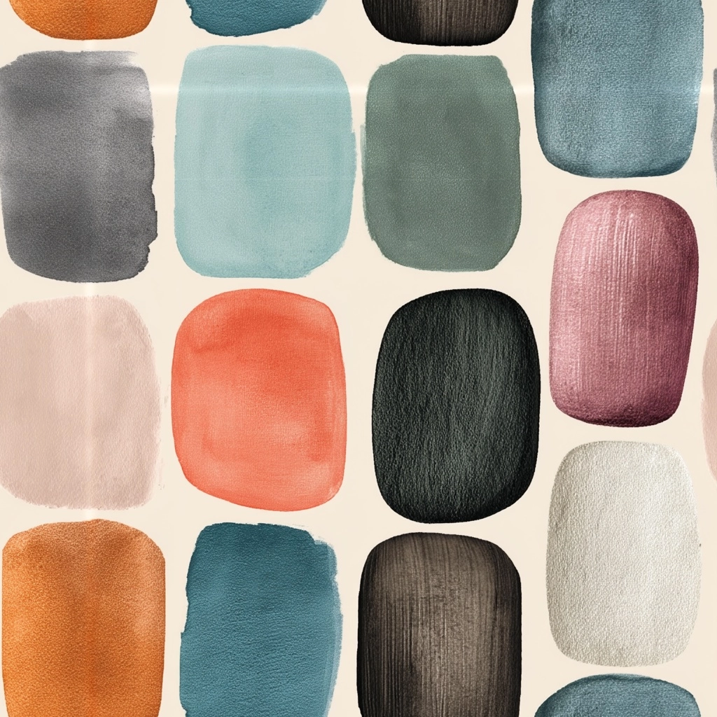 Seamless repeating surface pattern, simple abstract watercolor blocks