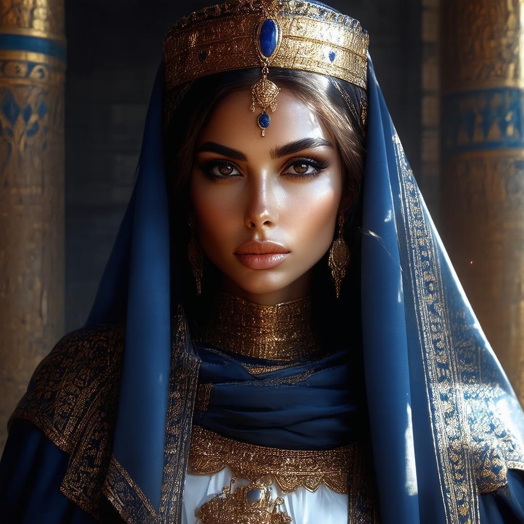 Byzantine Empress in Widescreen Fantasy Portrait