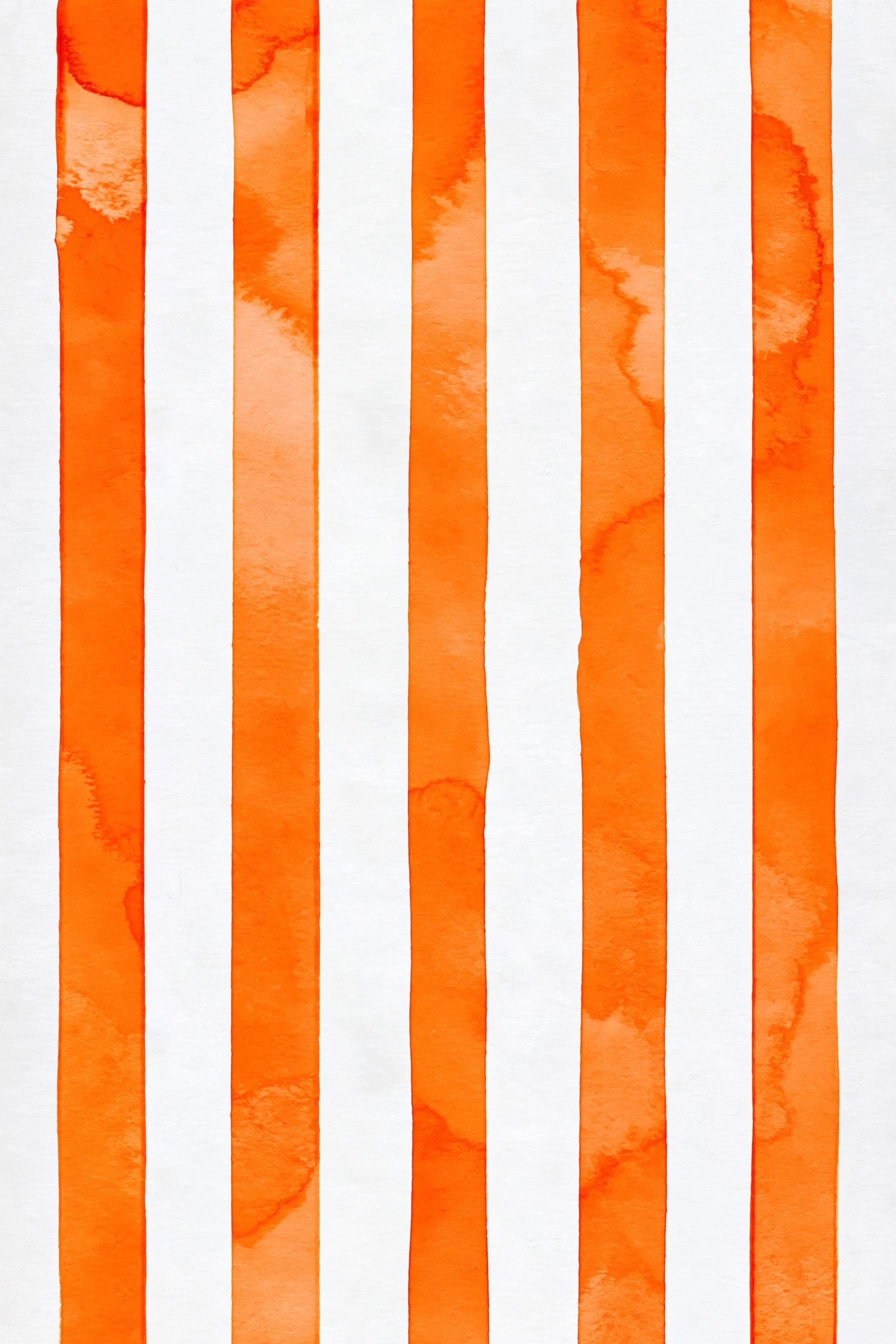 Background graphic water color style orange vertical stripes on white paper