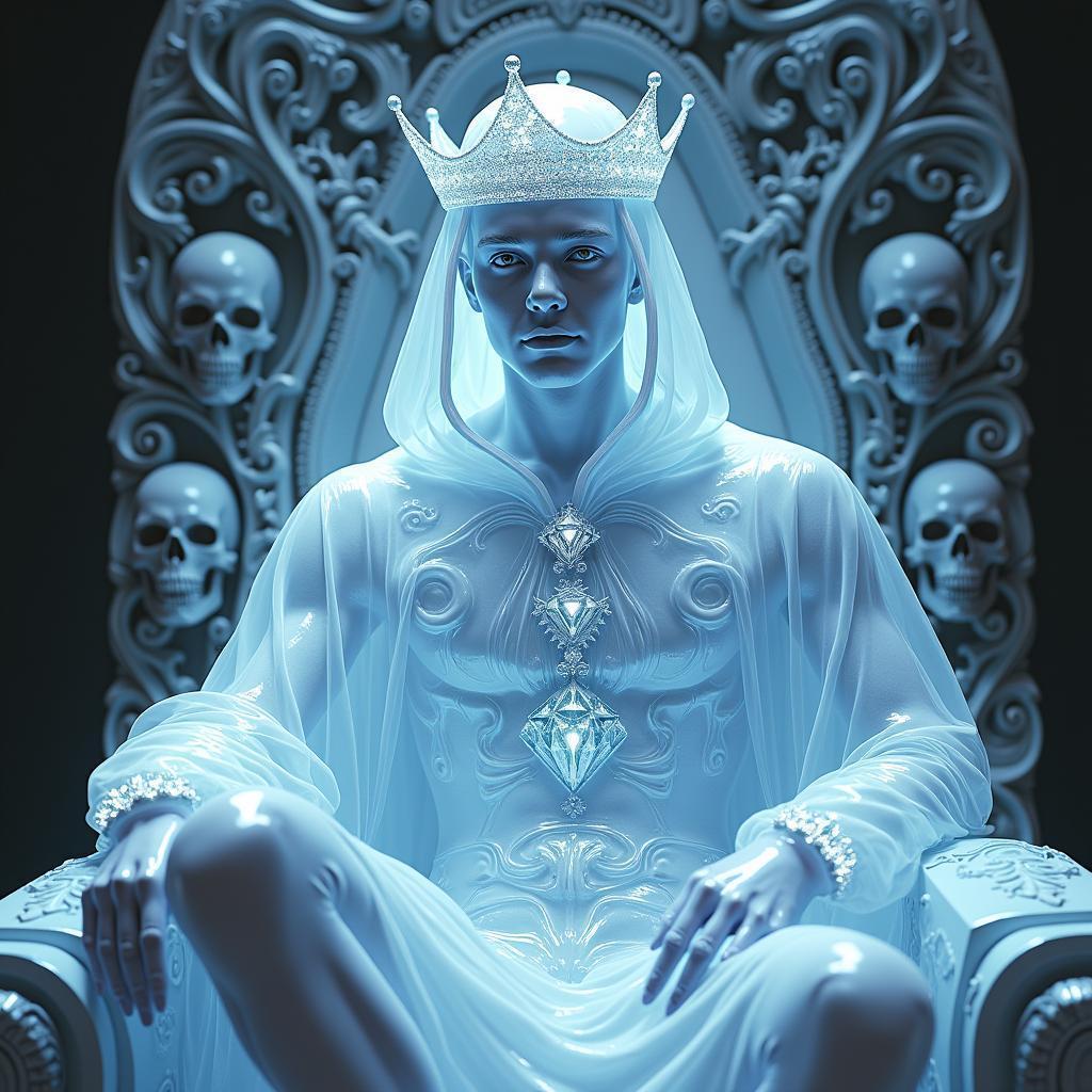 Zayn Malik as a Translucent Neon Deity