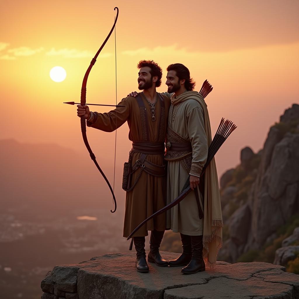Arash the Archer Taking a Sunset Selfie