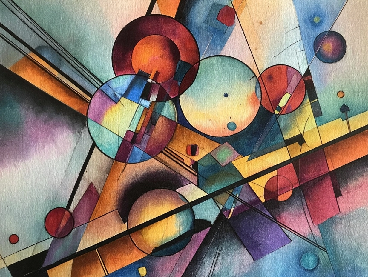 Create an easter card in the style of wassily kandinsky and Da vinci