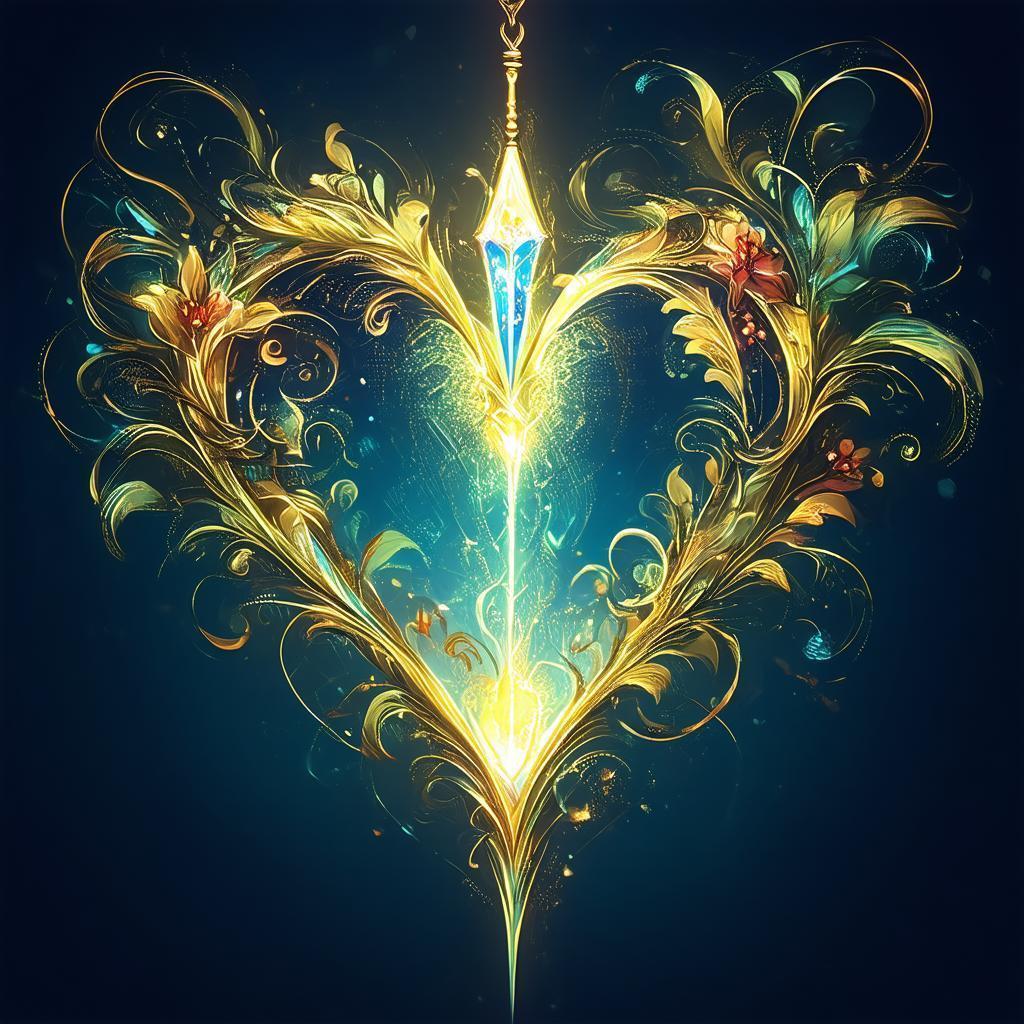 Romanka Emblem With Needle and Glowing Heart