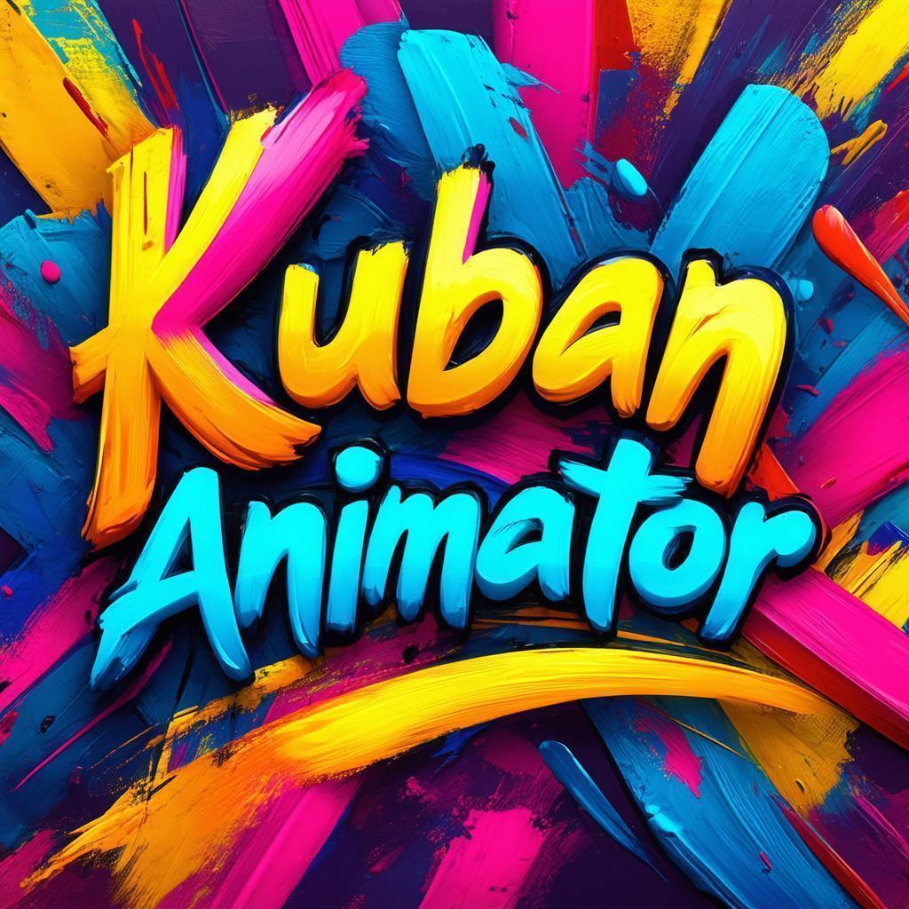 Kuban Animator Logo in Bold Gouache Strokes