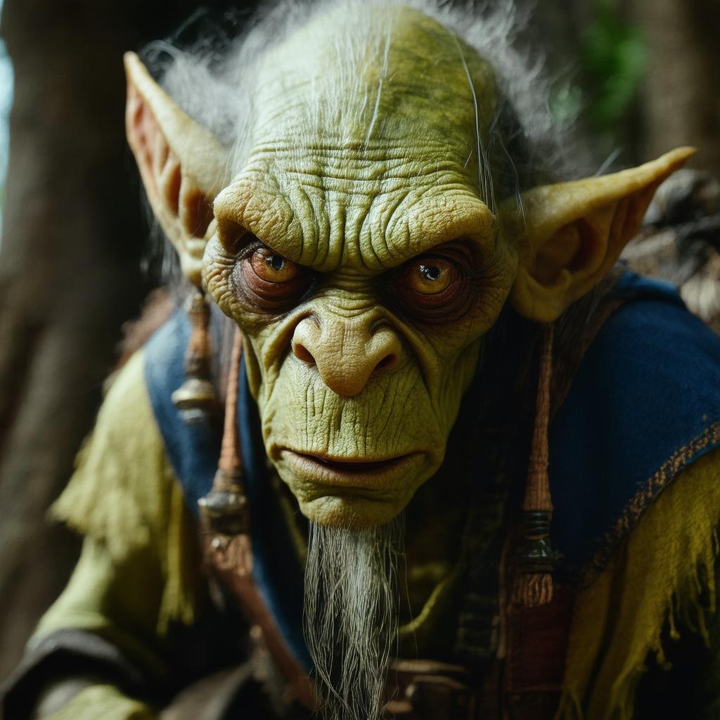 Elder Goblin in a Vintage Film Still
