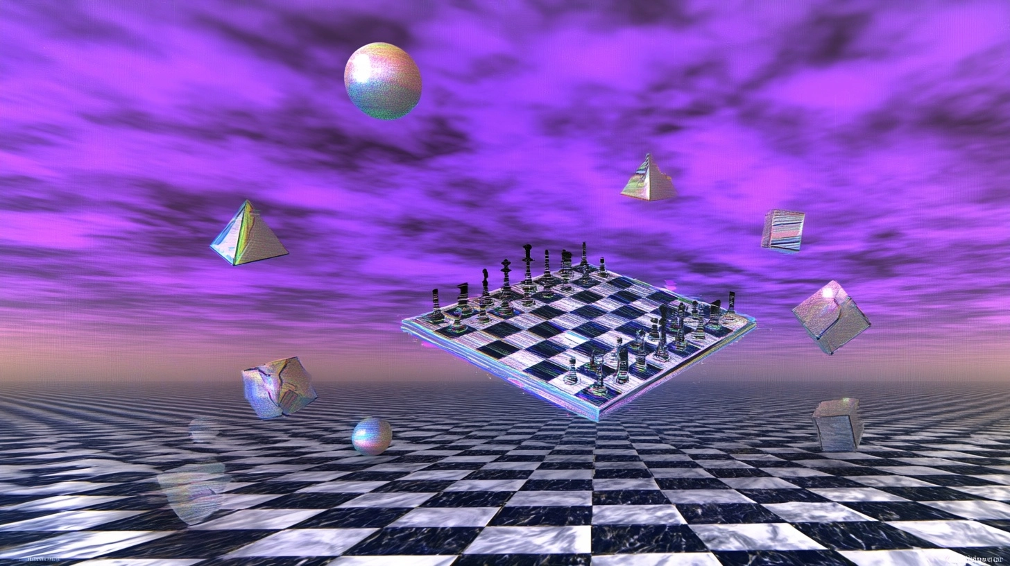 Background for menu for a GAME, floor made o black and white tiles
