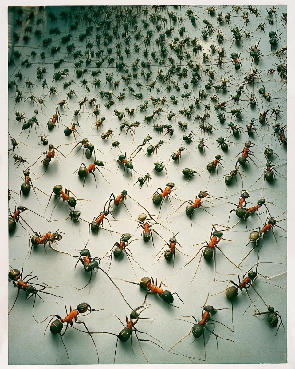 Make artwork with ants