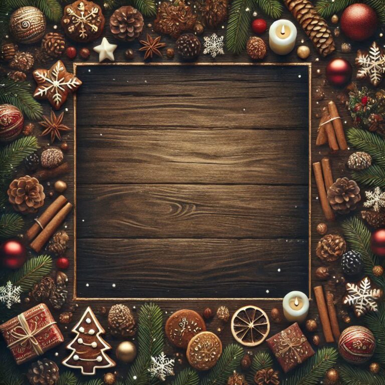 Rustic Advent Poster with Festive Frame