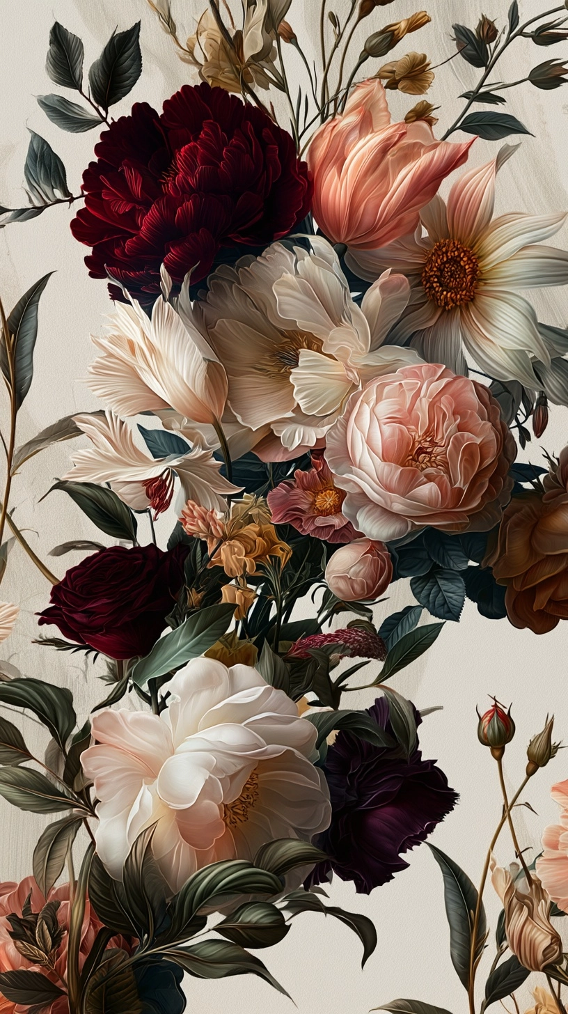 Beautiful floral bouquet print design