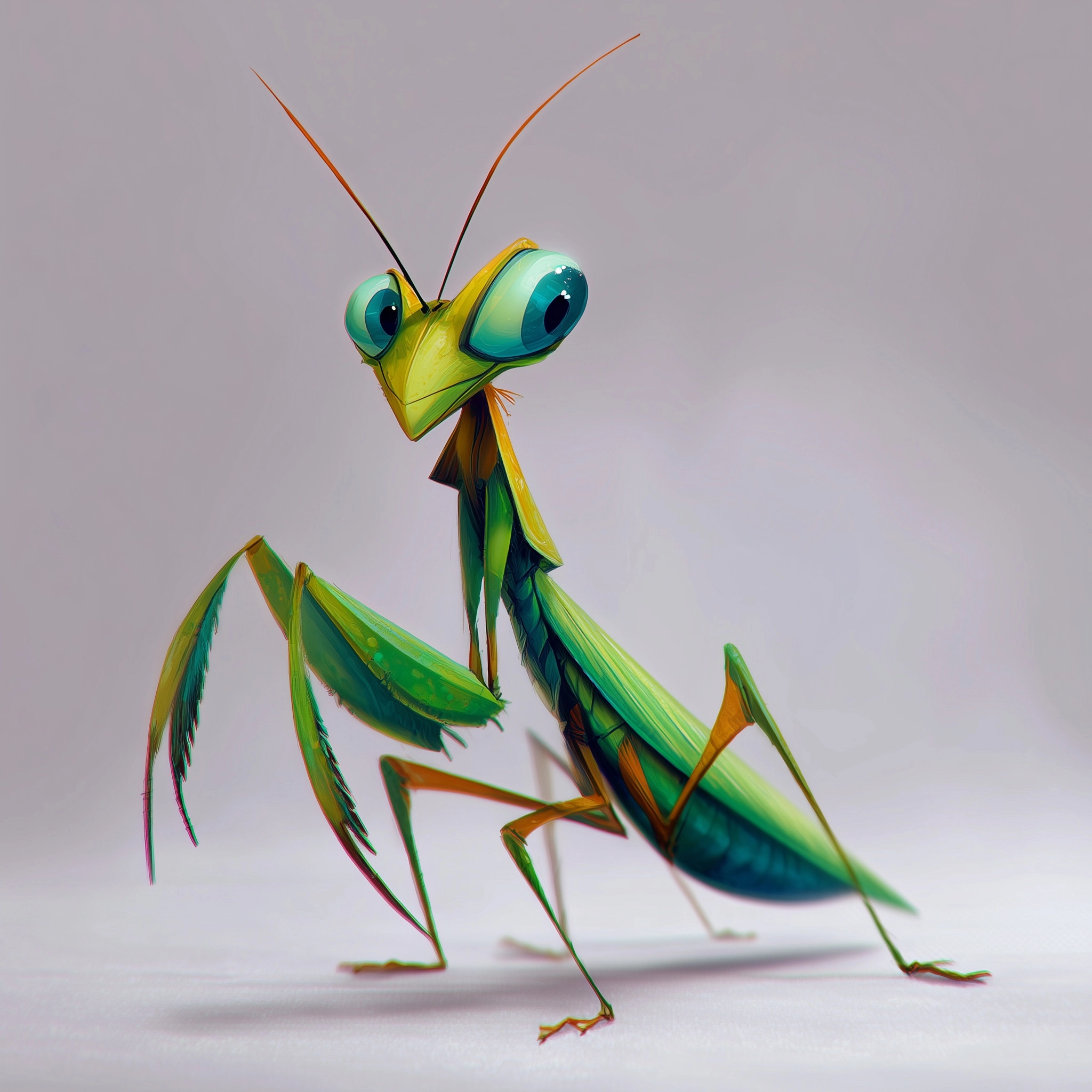 Mantis cartoon style