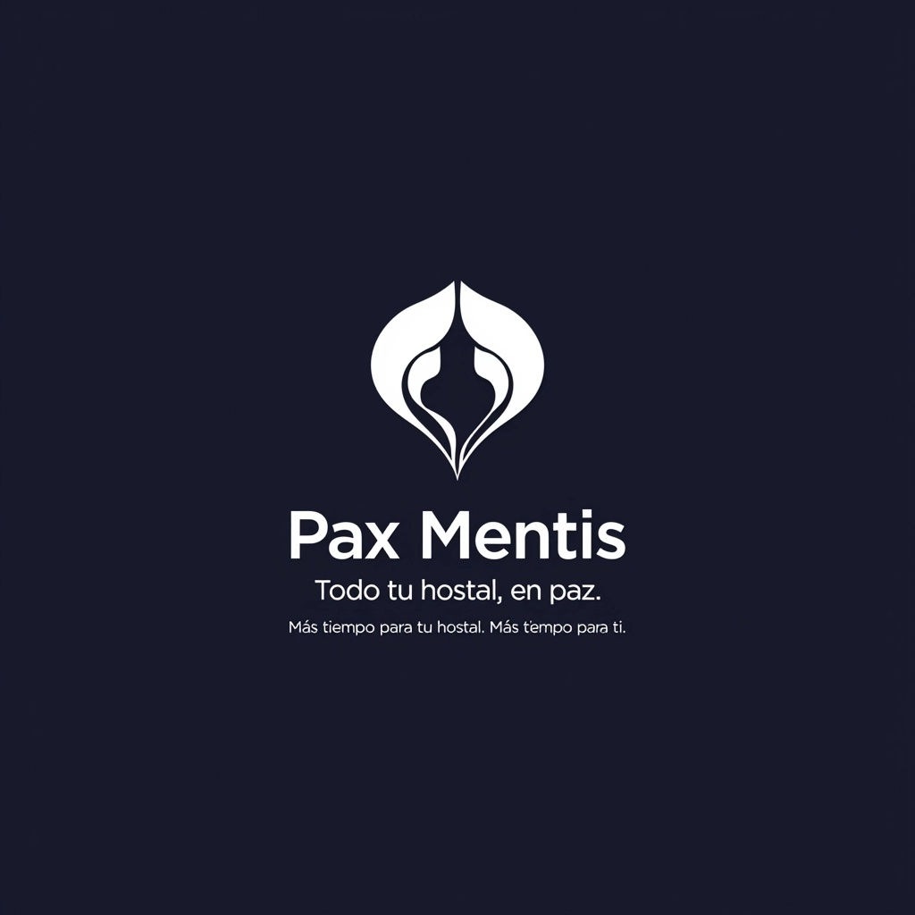 Create a logo for "Pax Mentis" using one concrete but abstract metaphor: a quiet harbor