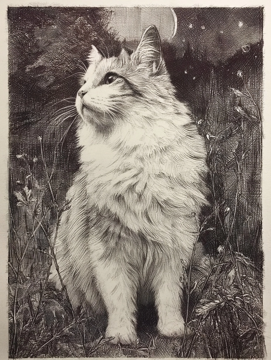 Drawing of a cat