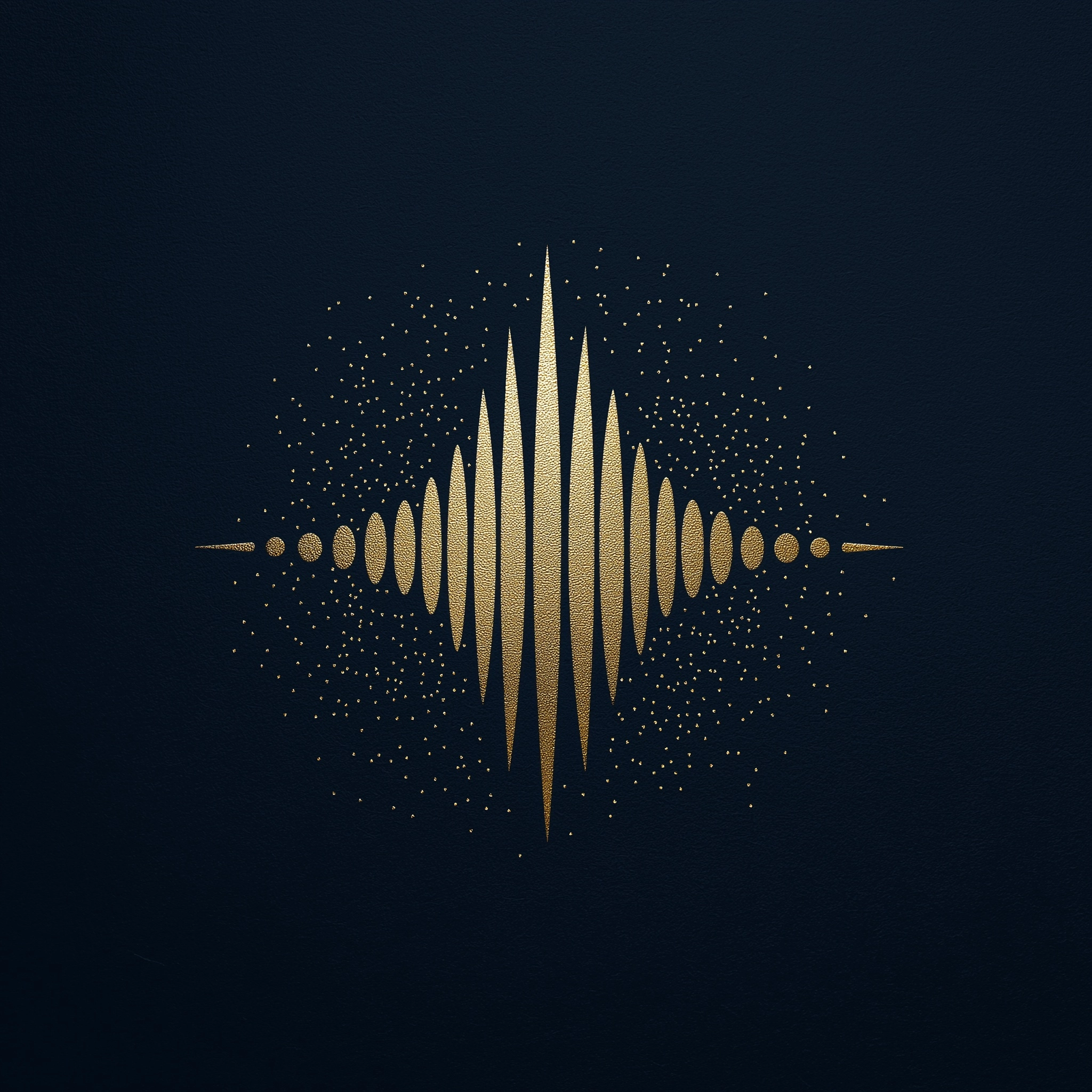 A minimalist luxury logo symbol, like a voice that echoes, a wave that reverberates