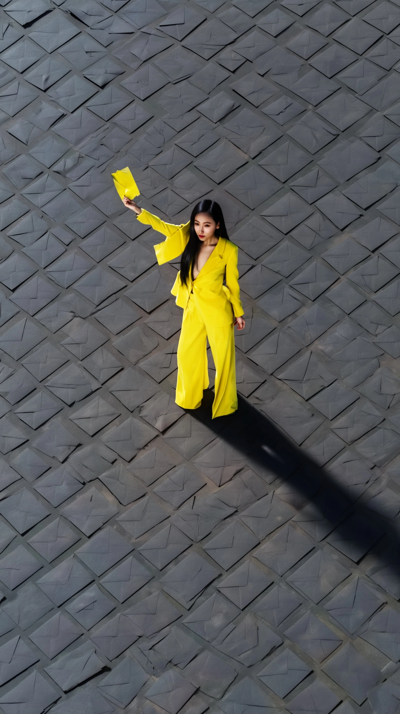 45-degree isometric aerial view, camera tilted at diagonal angle
