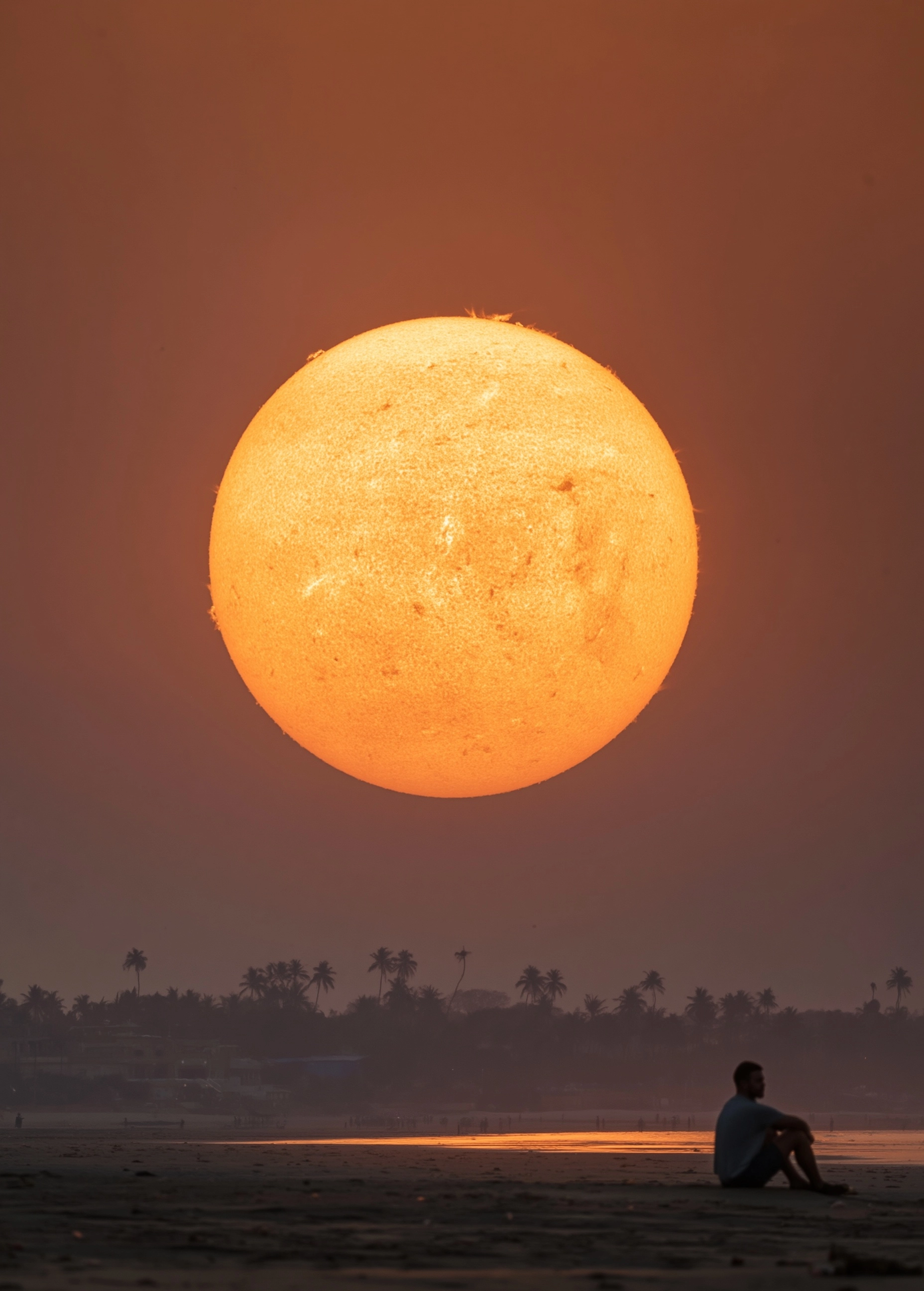A hyperrealistic photography of the sun in all his beauty