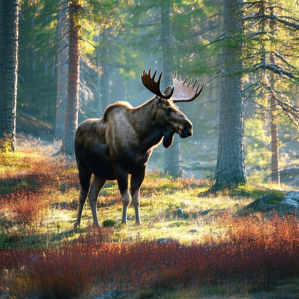 Majestic Moose in Warm CineStill Tones