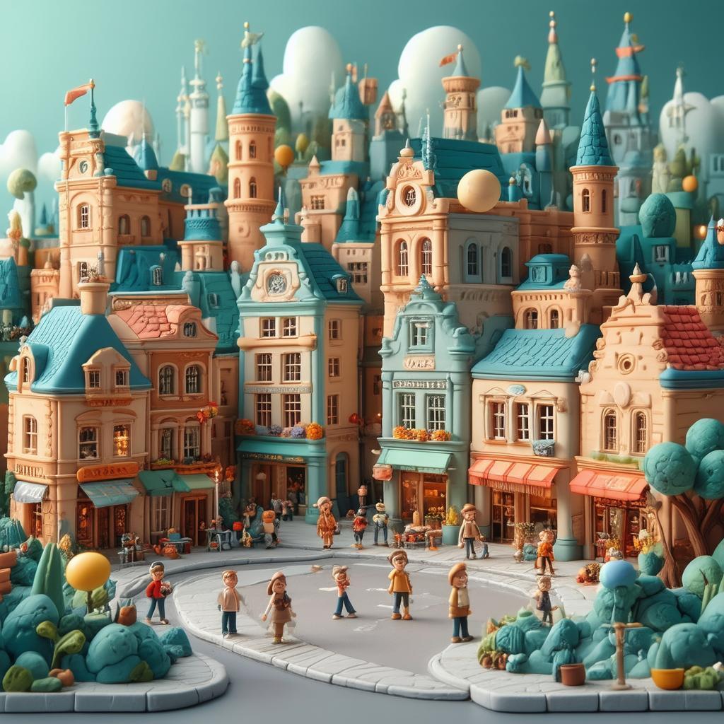 Claymation Elblag Glowing at Golden Hour