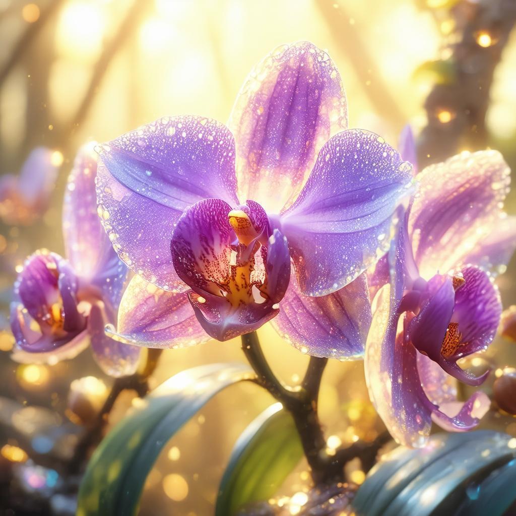 Magnificent Fantasy Orchid Icon With Ethereal Glow