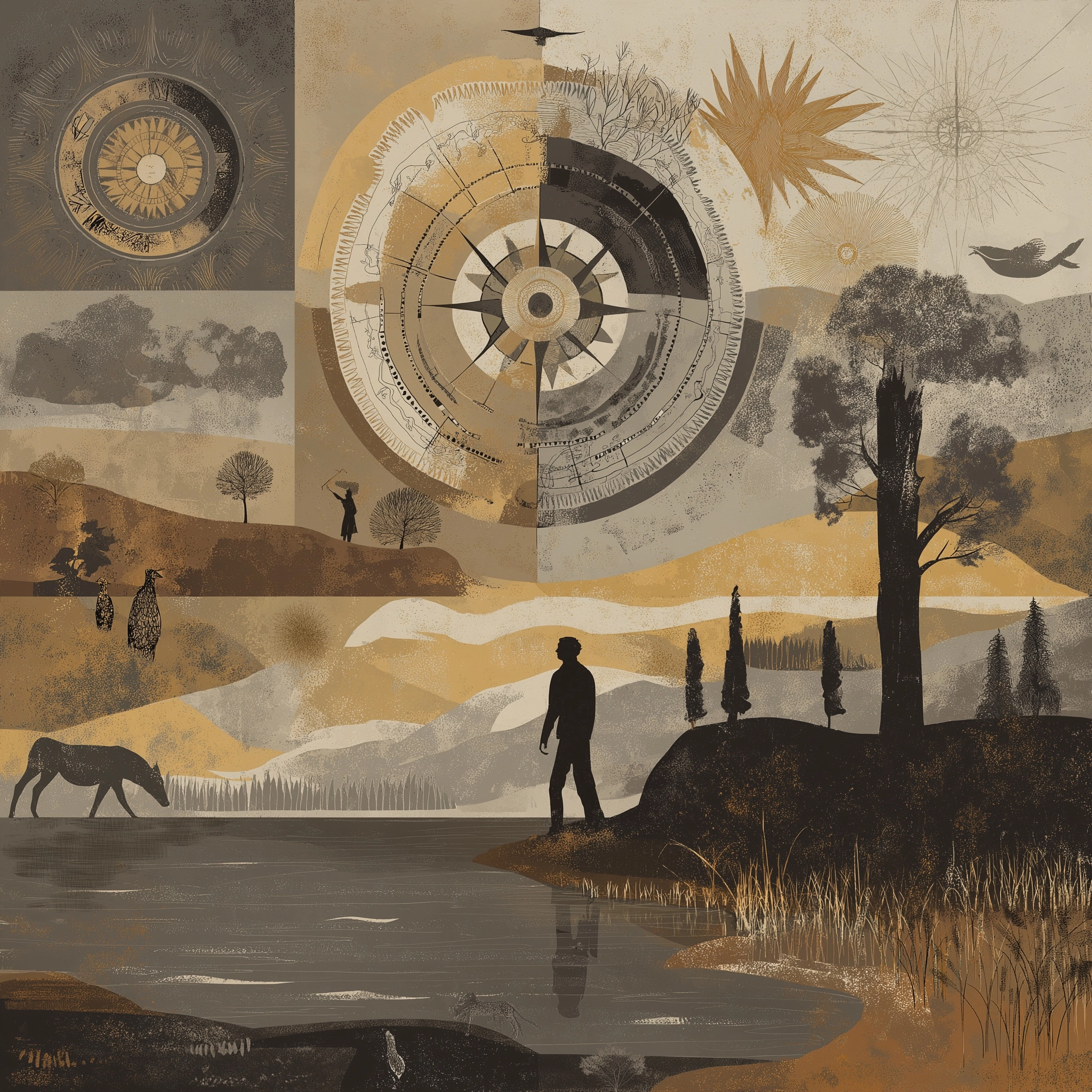 Symbolic myth illustration of an inner map of the spirit. Art work should reflect elements of teenag