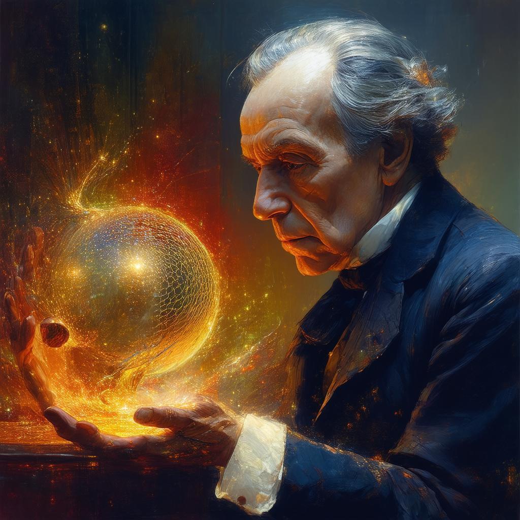 Borges Cradling a Non Euclidean Being