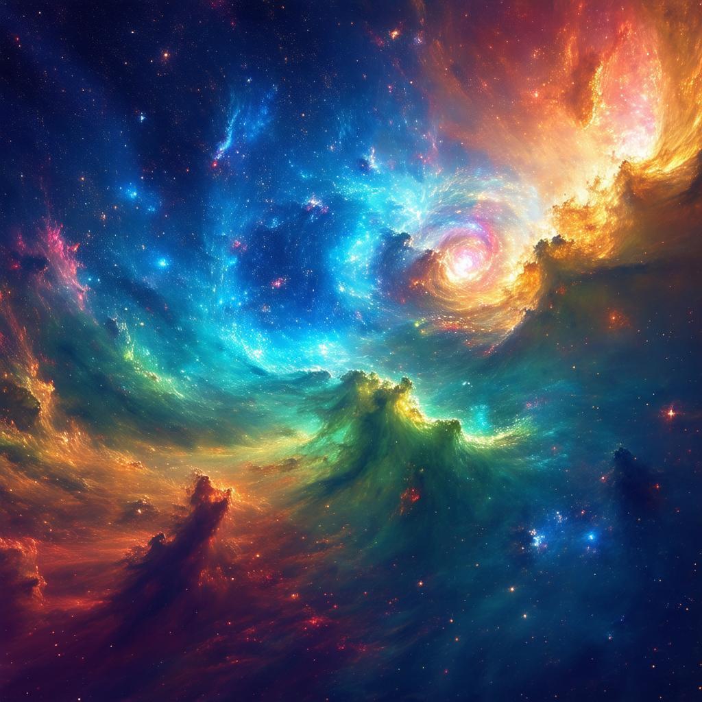 Swirling Nebula Galaxies in High Energy Manga