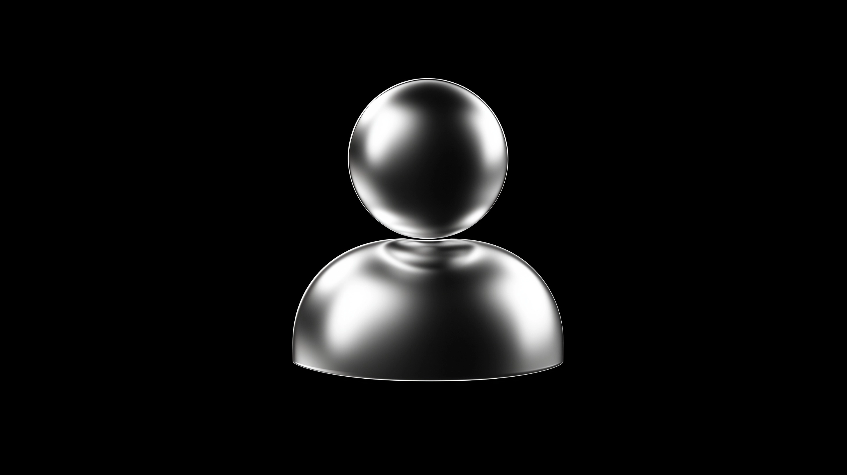 A realistic metallic contacts people icon, front-facing view