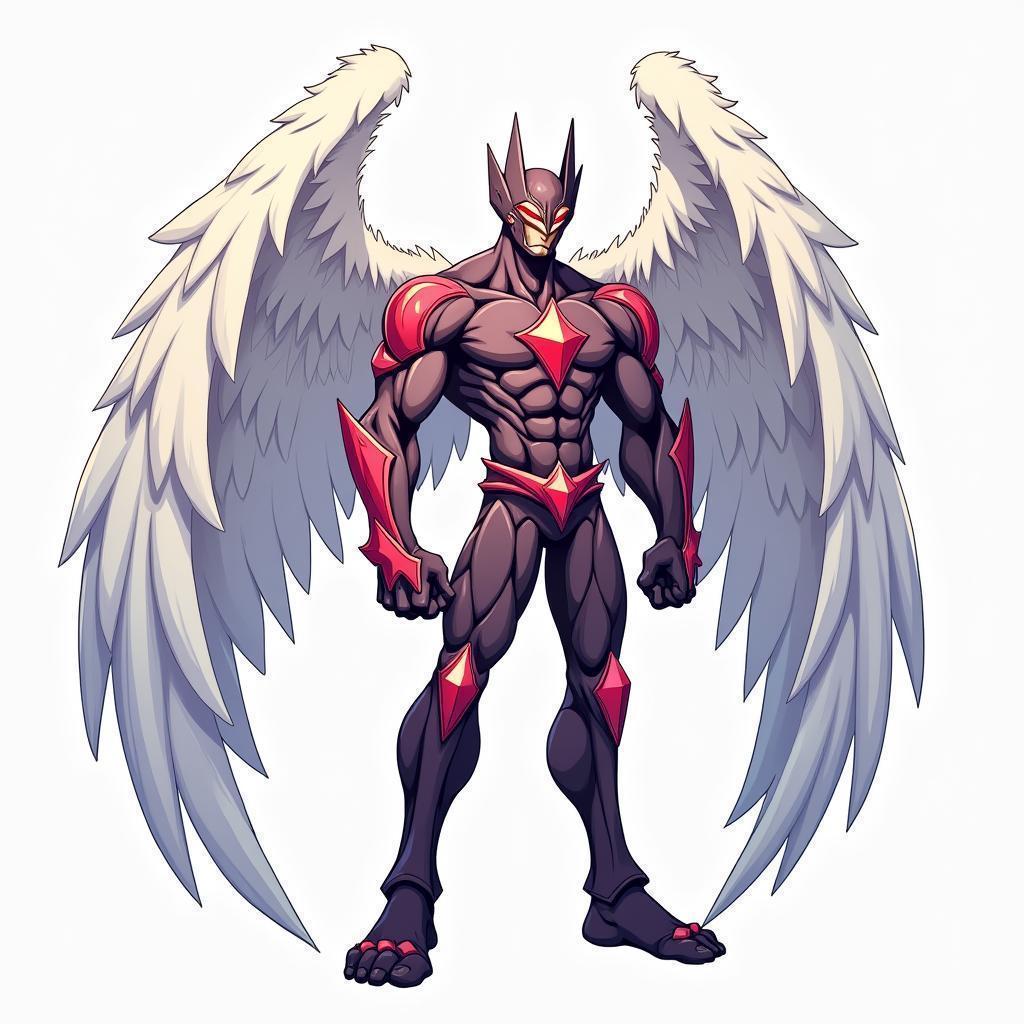 Winged Warrior in Symmetrical Diamond Armor