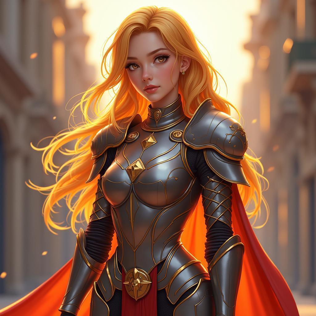 Bella Poarch Shining in Knight Armor Anime