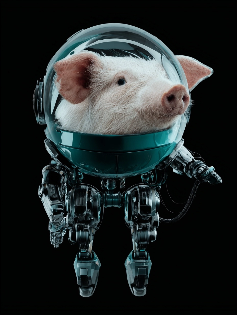 A futuristic android genuea pig