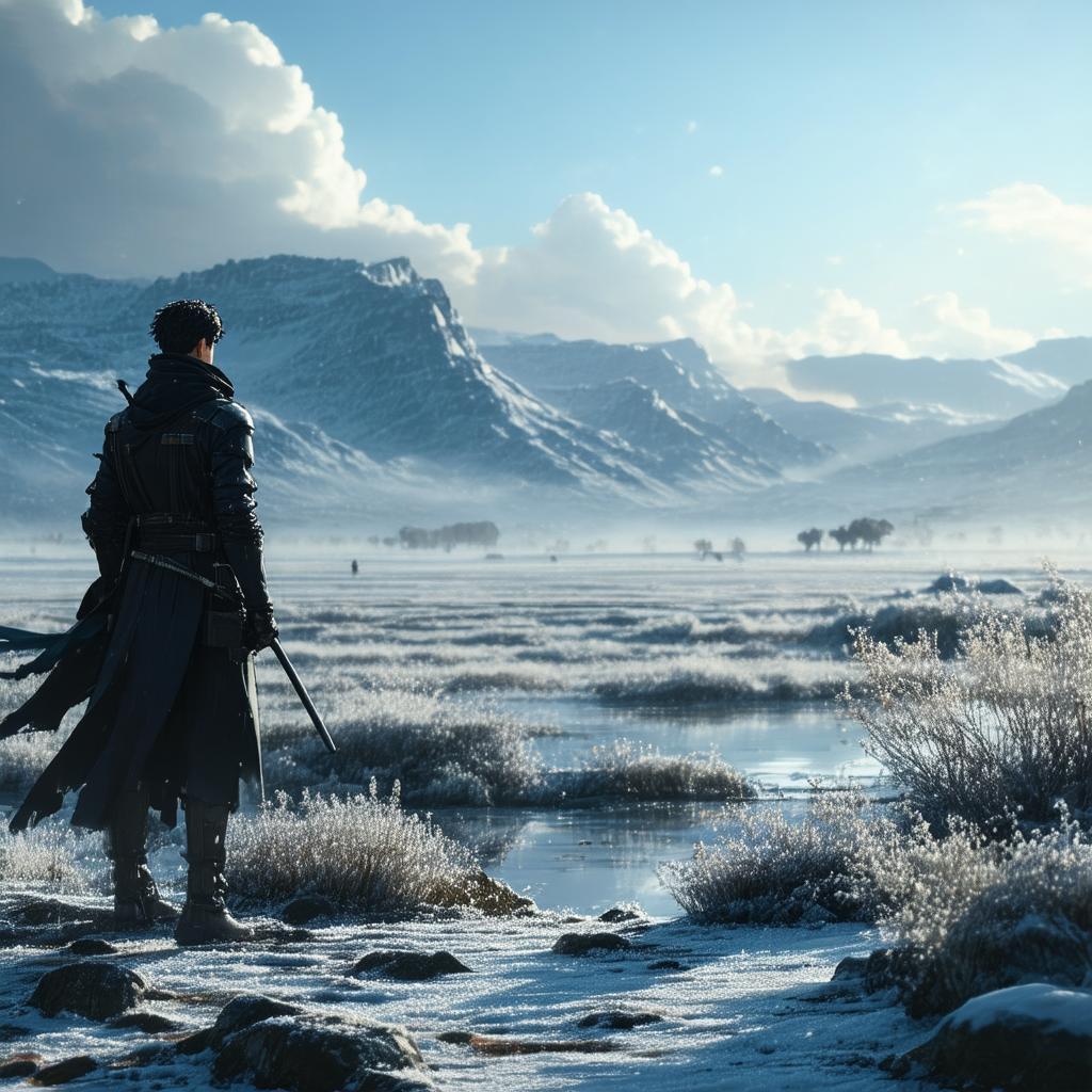 Levi Ackerman in a Frosty Cinematic Panorama