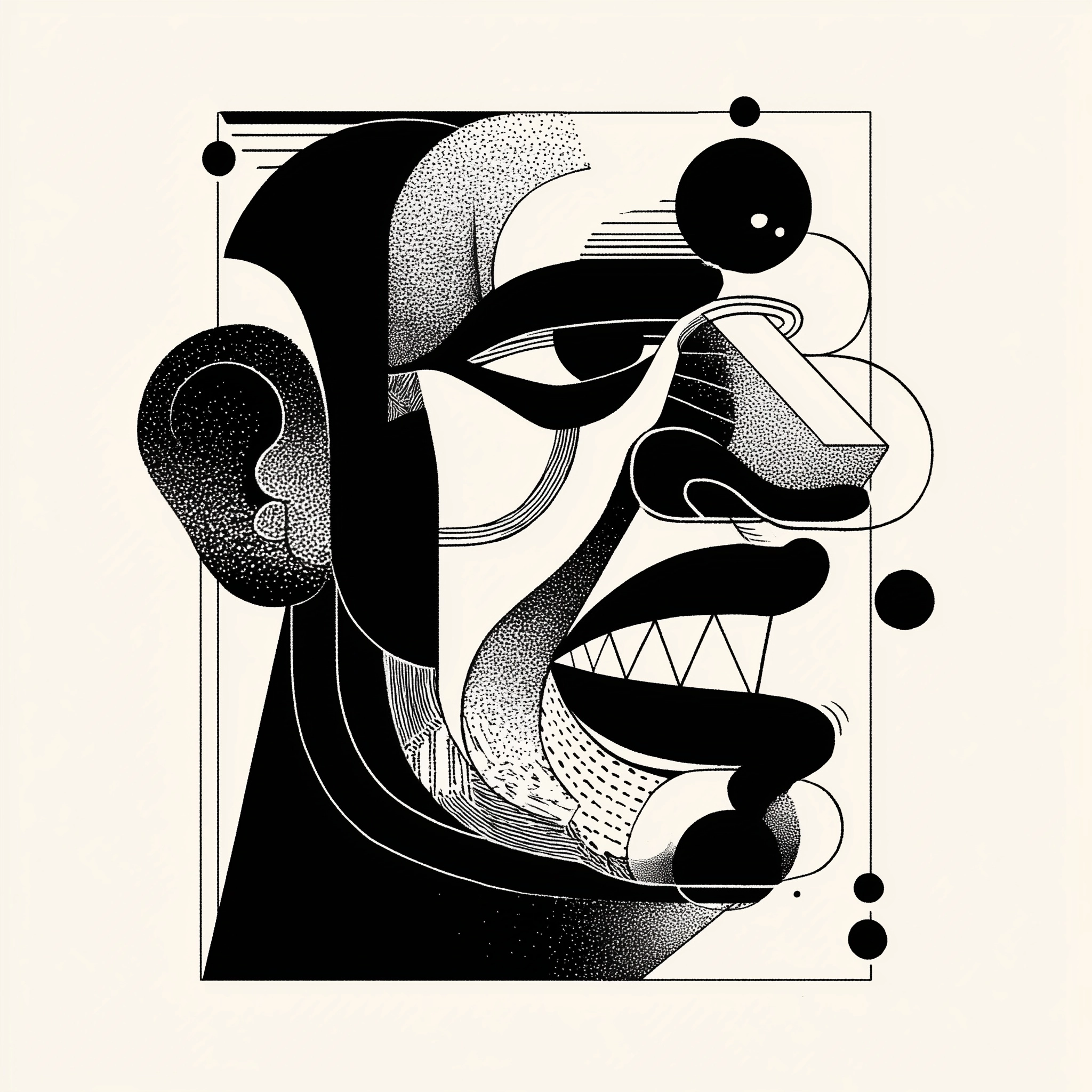 A powerful emotion drawn in abstraction.