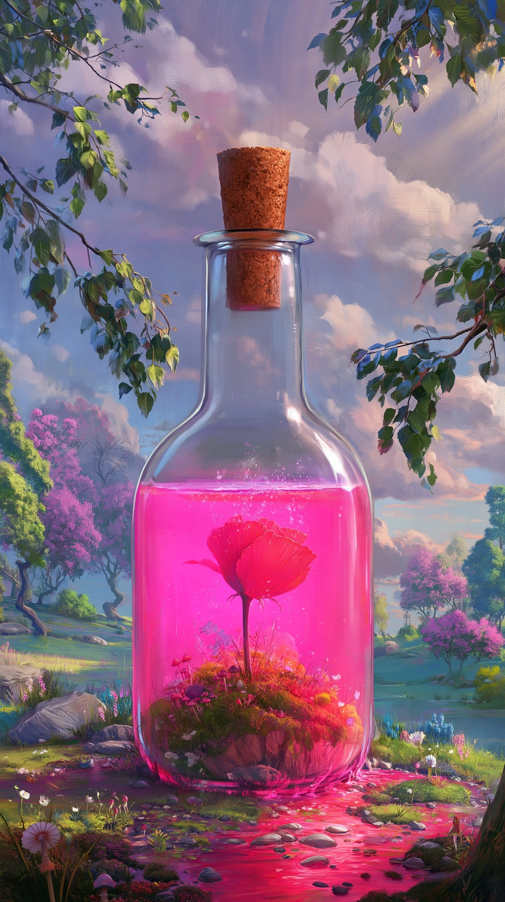 Pink Vessel Expanding as Its Walls Thin