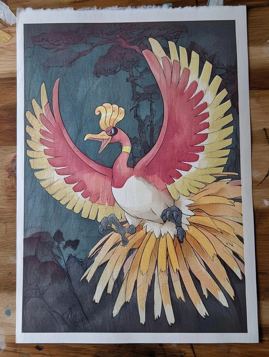 Ho-oh, Ukiyo-e, woodblock print