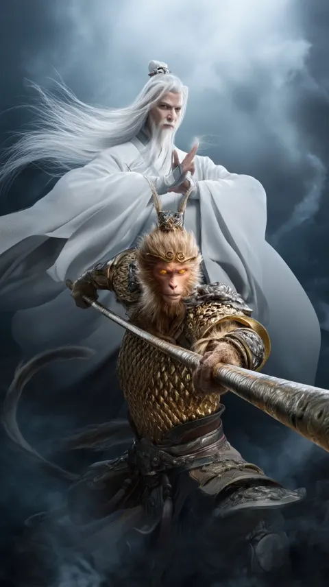 Sun Wukong Epic Chinese Style Poster