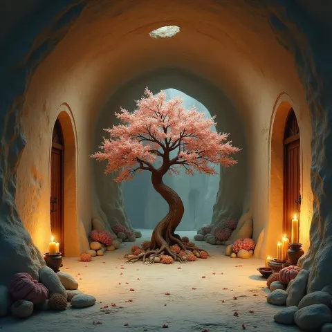 Secret Overwatch Cave Fresco With Blooming Tree