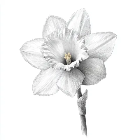 Lack and white line illustration, soft pencil shading, minimal detail, clean outlines
