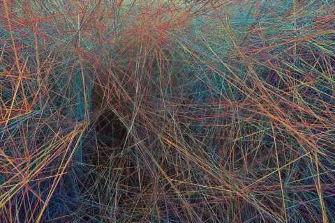 Modern abstract art, an abstract world composed of countless colorful particles