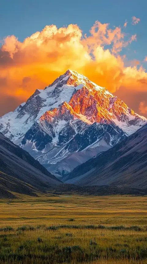 Golden Sunset Over Mountains 2