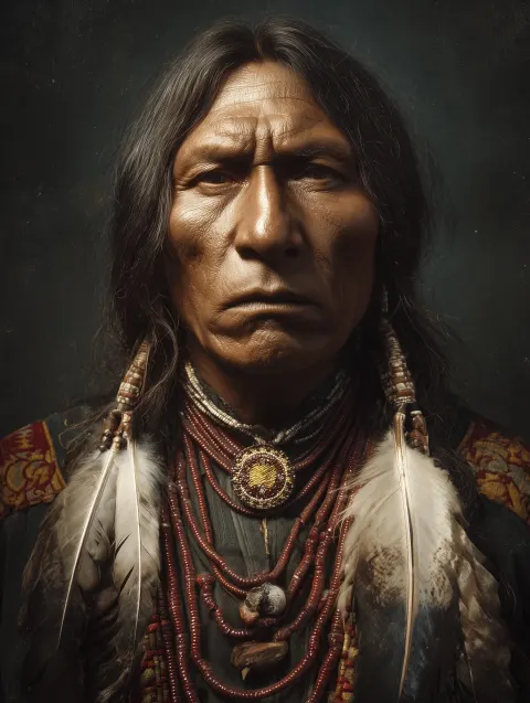Lakota indian, Male, Portrait studio quality