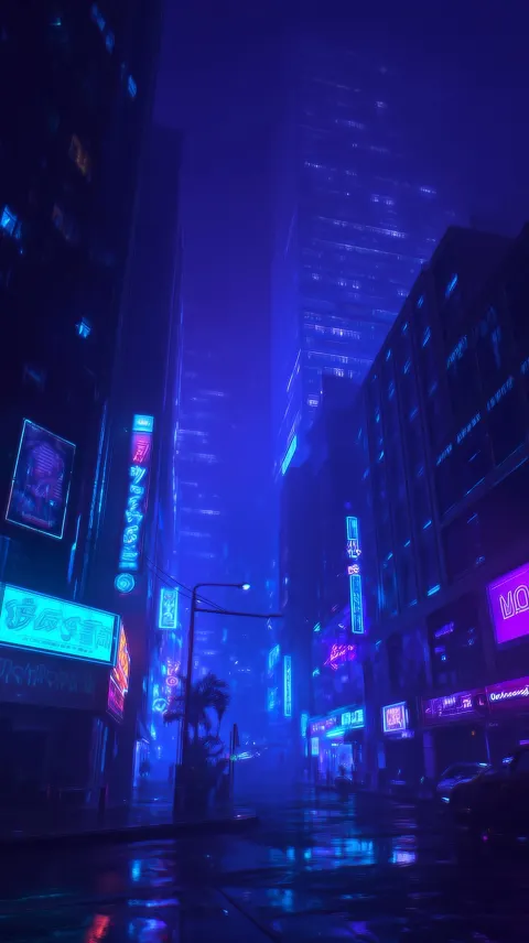 A bright futuristic cyberpunk cityscape, day scene, intricate details, 25 neon comercials