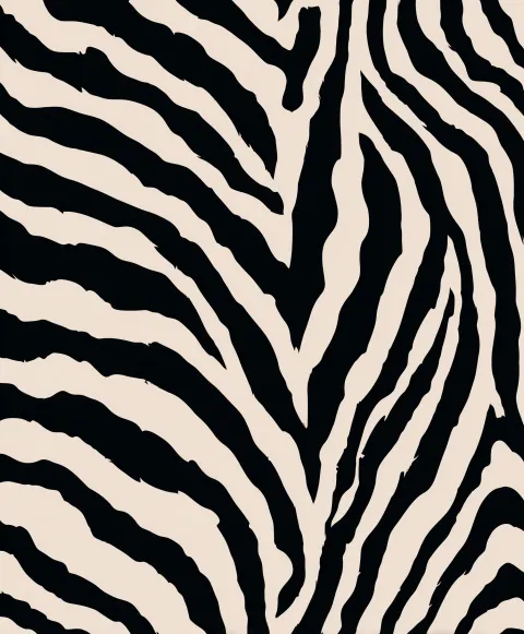 Background art, cute flat style, zebra black white stripe skin pattern