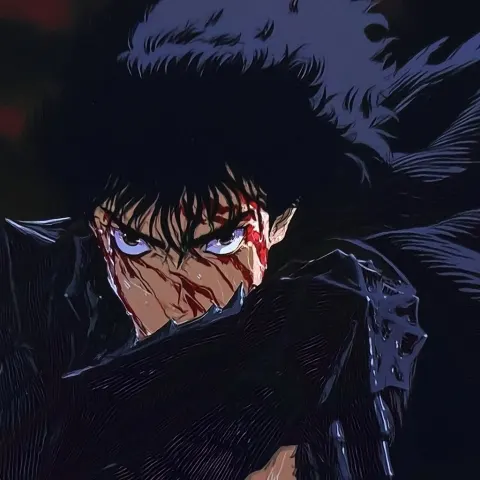 High quality anime illustration, dark fantasy warrior, clean sharp lineart, soft gradient shading