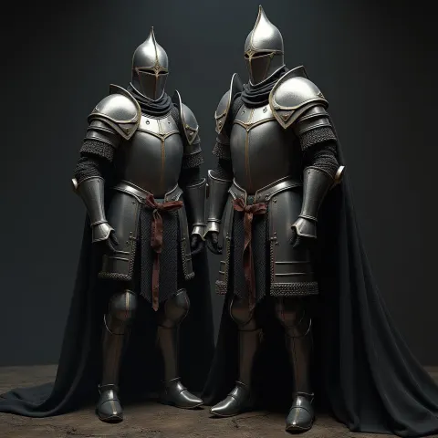 Medieval Knights in Hyperdetailed Volumetric Armor