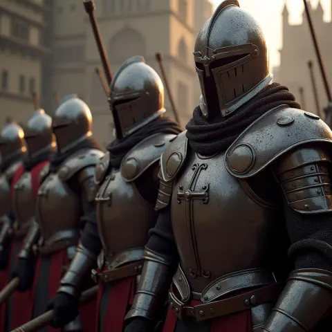 Hyperdetailed Volumetric Medieval Knights Concept Render