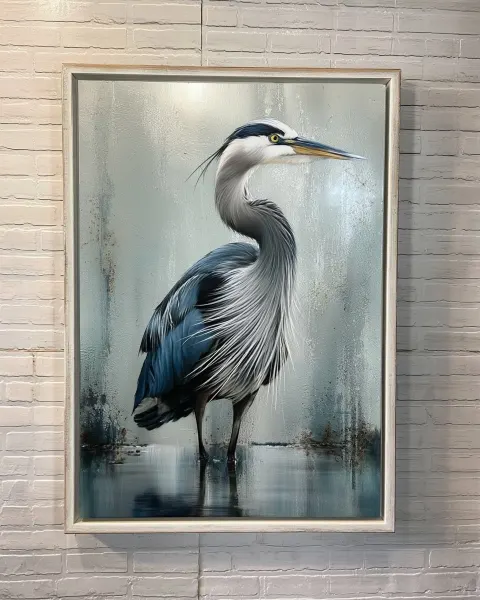 Blue heron wall art
