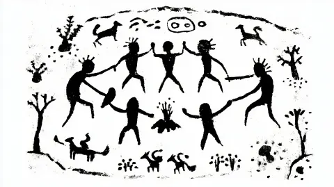 Black silhouette illustration on a white background