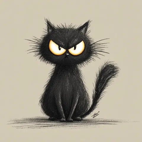 Angry cat