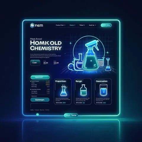 Neon UXUI Design for a Chemistry Factory